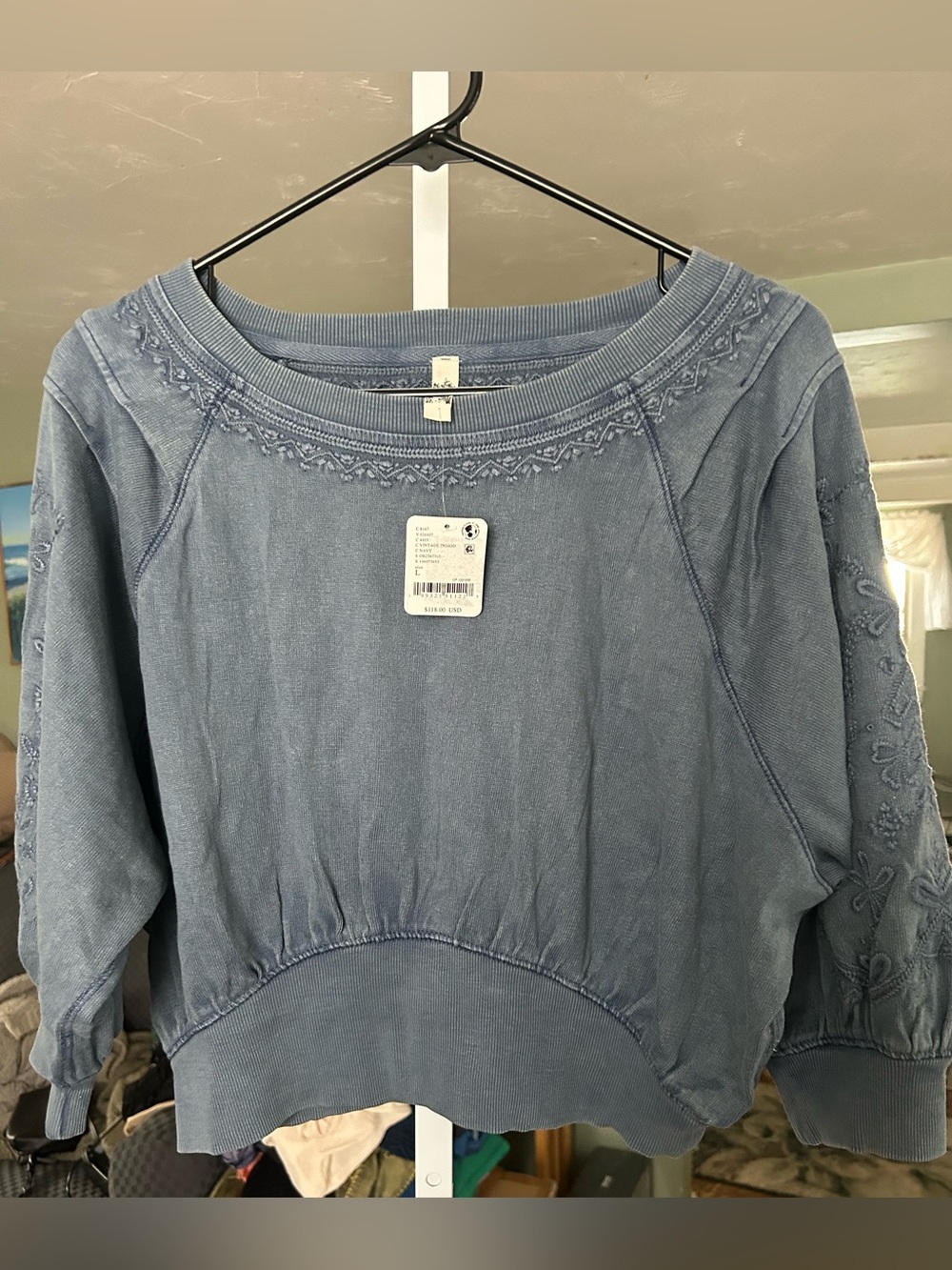 Free People Feeling Special Pullover in Vintage Indigo